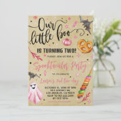 Onze Little Boo Halloween 2e Verjaardag Kaart (Staand voorkant)