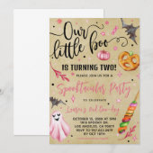 Onze Little Boo Halloween 2e Verjaardag Kaart (Voorkant / Achterkant)