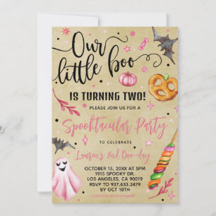 Onze Little Boo Halloween 2e Verjaardag Kaart