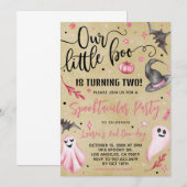 Onze Little Boo Halloween 2e Verjaardag Kaart (Voorkant / Achterkant)