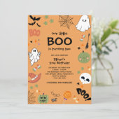 Onze Little Boo Halloween 2e Verjaardag Kaart (Staand voorkant)