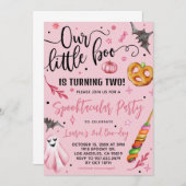 Onze Little Boo Halloween 2e Verjaardag Kaart (Voorkant / Achterkant)