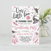 Onze Little Boo Halloween 2e Verjaardag Kaart (Staand voorkant)