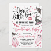 Onze Little Boo Halloween 2e Verjaardag Kaart (Voorkant / Achterkant)
