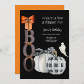 Onze Little Boo Halloween 2e Verjaardag Kaart (Voorkant / Achterkant)