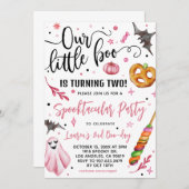 Onze Little Boo Halloween 2e Verjaardag Kaart (Voorkant / Achterkant)