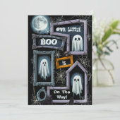 Onze Little Boo Halloween baby shower uitnodiging (Staand voorkant)