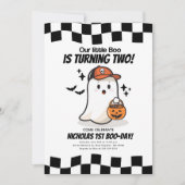 Onze Little Boo krijgt 2 verjaardagsuitnodiging Kaart (Voorkant)