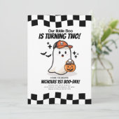 Onze Little Boo krijgt 2 verjaardagsuitnodiging Kaart (Staand voorkant)