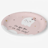 Onze Little Boo Roze Baby shower Borden Schattigee Papieren Bordje (Gekanteld)