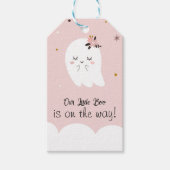 Onze Little Boo Roze Baby shower Spook Labels Cadeaulabel (Voorkant)