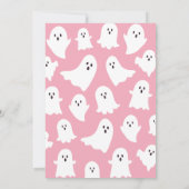 Onze Little Boo Roze Halloween Meisje 1e verjaarda Kaart (Achterkant)