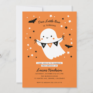 Onze Little Boo Schattigee Kinder Halloween Eerste Kaart