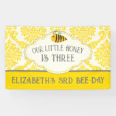 Onze 'Little Honey Bee Birthday Banner' Spandoek (Horizontaal)