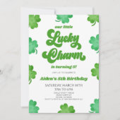 Onze Little Lucky Charm Green Clover verjaardagsfe Kaart (Voorkant)