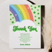 Onze Little Lucky Charm Rainbow verjaardagsfeestje Bedankkaart