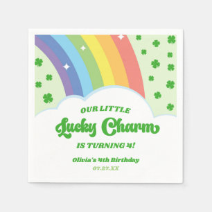 Onze Little Lucky Charm Rainbow verjaardagsfeestje Servet