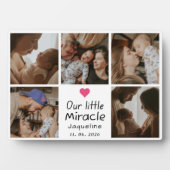 Onze Little Miracle Baby Fotocollage Nieuwe Ouders Fotoplaat (voorkant)