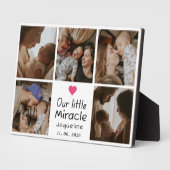 Onze Little Miracle Baby Fotocollage Nieuwe Ouders Fotoplaat (Zijkant)