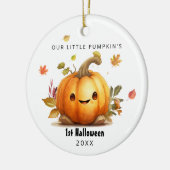 Onze Little Pumpkin's 1st Halloween Foto Ornament (Links)