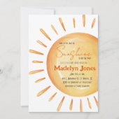 Onze Little Ray of Sunshine Baby shower Uitnodigin Kaart (Voorkant)