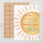 Onze Little Ray of Sunshine Baby shower Uitnodigin Kaart (Voorkant / Achterkant)