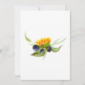 Onze 'Little Sunflower Birthday' Uitnodiging Boho (Achterkant)