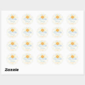 Onze Little Sunshine Birthday Party Ronde Sticker (Vel)