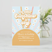 Onze Little Sunshine boho floral first jarig Kaart (Staand voorkant)