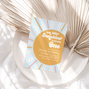 Onze Little Sunshine boho floral first jarig Kaart