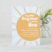 Onze Little Sunshine boho floral first jarig Kaart (Staand voorkant)