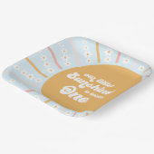 Onze Little Sunshine boho floral first jarig Papieren Bordje (Gebogen)