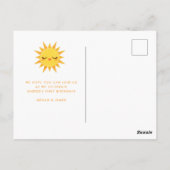 Onze Little Sunshine Kinderverjaardag Uitnodiging (Achterkant)