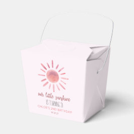 Onze Little Sunshine Pink Sun Birthday Party Bedankdoosjes