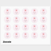 Onze Little Sunshine Pink Sun Birthday Party Ronde Sticker (Vel)
