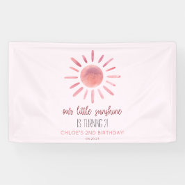 Onze Little Sunshine Pink Sun Birthday Party Spandoek