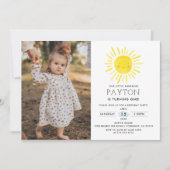 Onze Little Sunshine Sun 1e Verjaardag Foto Kaart (Voorkant)