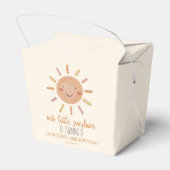 Onze Little Sunshine Yellow Sun Birthday Party Bedankdoosjes (Achterkant)