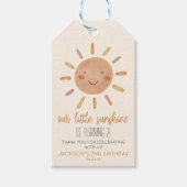 Onze Little Sunshine Yellow Sun Birthday Party Cadeaulabel (Voorkant)
