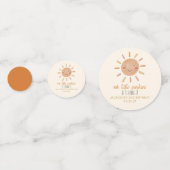 Onze Little Sunshine Yellow Sun Birthday Party Confetti (Achterkanten)