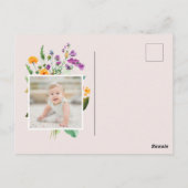 Onze Little Wildflower 1e Verjaardag heldere bloem Briefkaart (Achterkant)