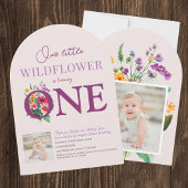 Onze Little Wildflower 1e Verjaardag heldere bloem Kaart
