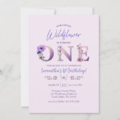 Onze Little Wildflower eerste verjaardag uitnodige Kaart (Voorkant)