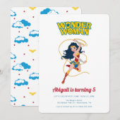 Onze 'Little Wonder Woman Girls Birthday' uitnodig Kaart (Voorkant / Achterkant)