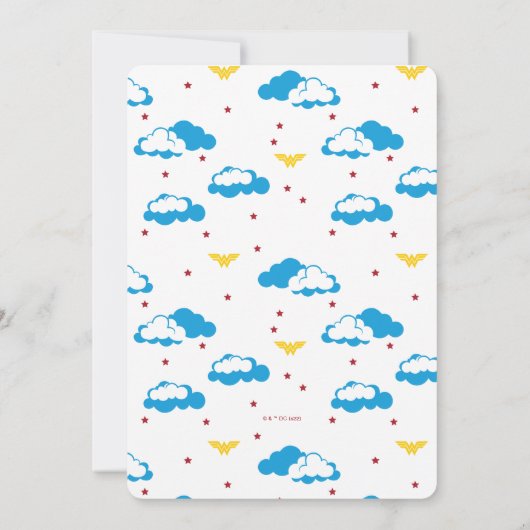 Onze 'Little Wonder Woman Girls Birthday' uitnodig Kaart (Achterkant)