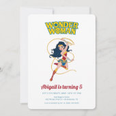 Onze 'Little Wonder Woman Girls Birthday' uitnodig Kaart (Voorkant)
