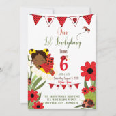 Onze Love Bug Birthday Invitation Kaart (Voorkant)