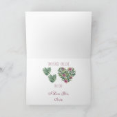 Onze Love Floral Heart Valentijn Day Feestdagen Kaart (Binnen)