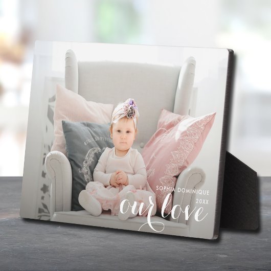 ONZE LOVE Script Tabletop Easel Foto Fotoplaat