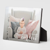 ONZE LOVE Script Tabletop Easel Foto Fotoplaat (Zijkant)